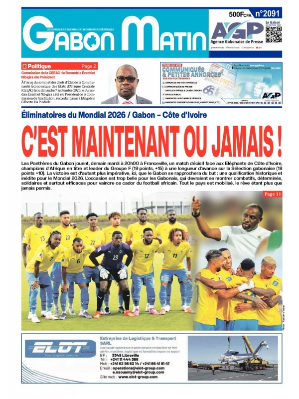 Gabon Matin 08/09/2025