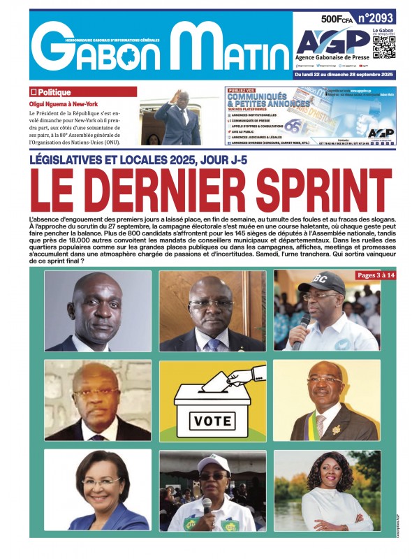 Gabon Matin 22/09/2025
