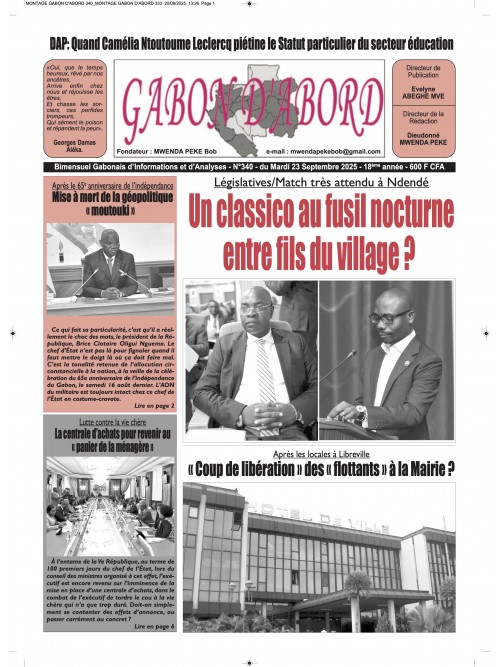 Gabon d'abord 23/09/2025