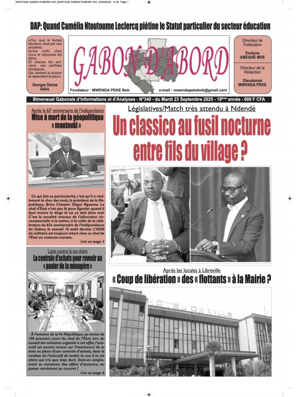 Gabon d'abord 23/09/2025