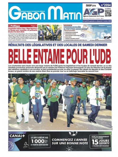 Gabon Matin 29/09/2025