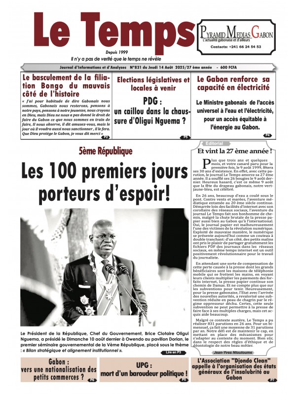 Le Temps 14/08/2025