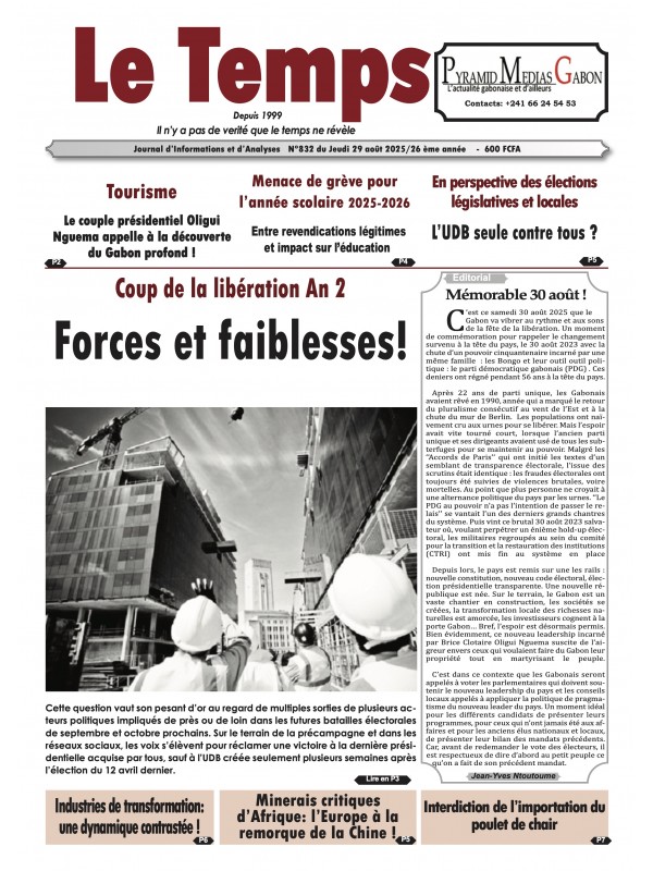 Le Temps 29/08/2025