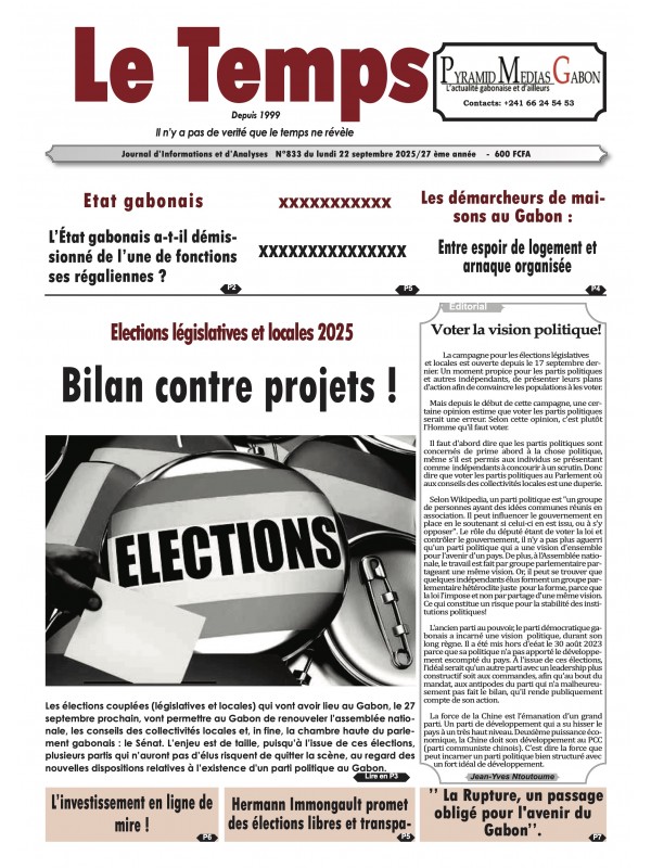 Le Temps 22/09/2025