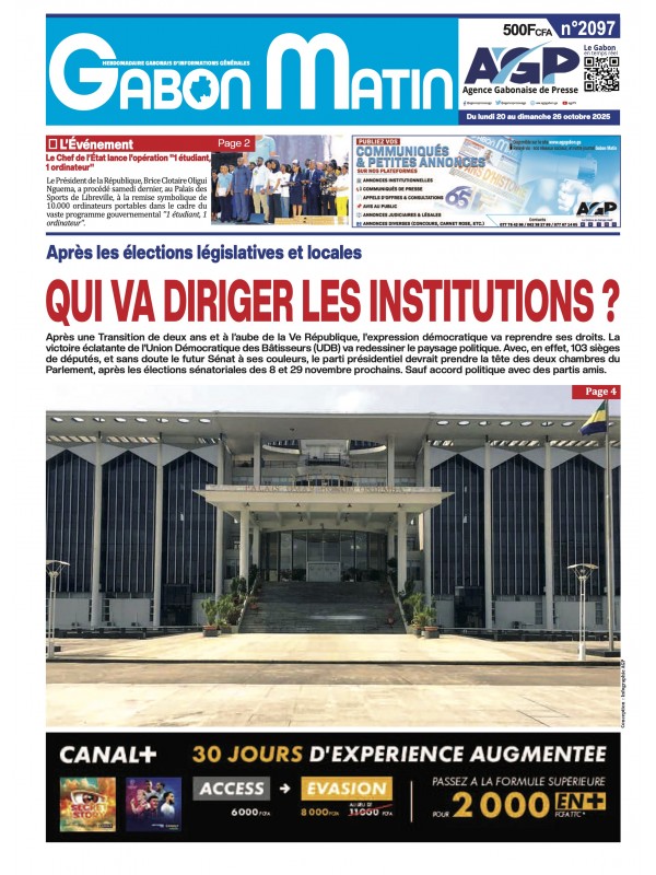Gabon Matin 20/10/2025