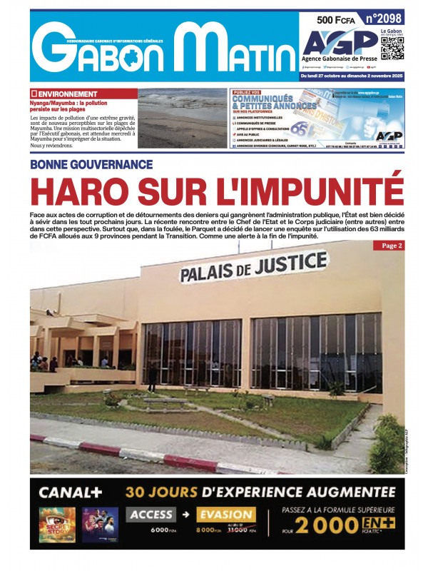 Gabon Matin 27/10/2025
