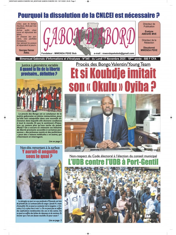Gabon d'abord 17/11/2025