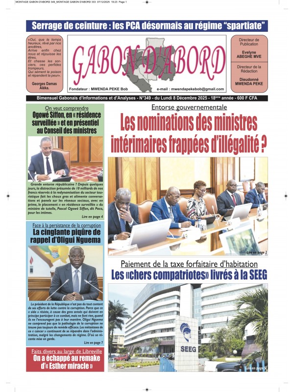 Gabon d'abord 08/12/2025