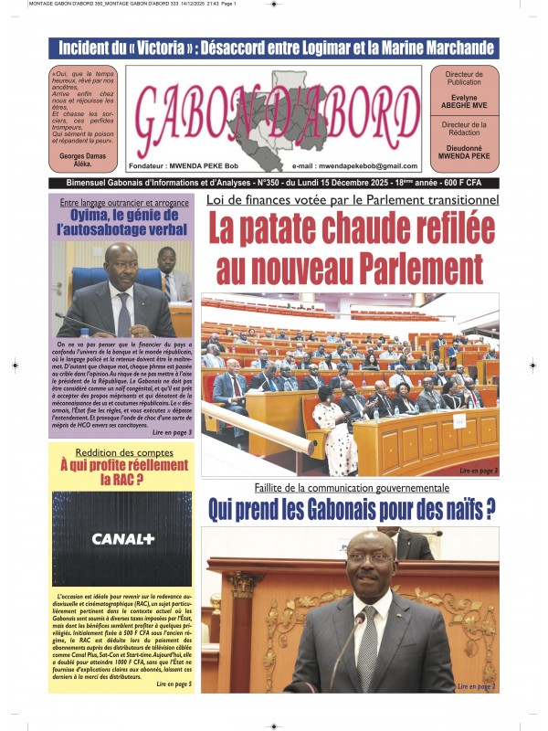 Gabon d'abord 15/12/2025