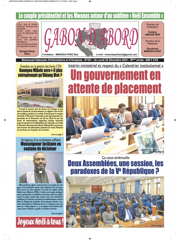 Gabon d'abord 22/12/2025