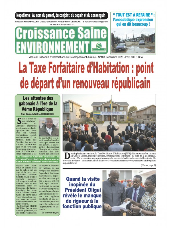Croissance Saine Environnement 29/12/2025