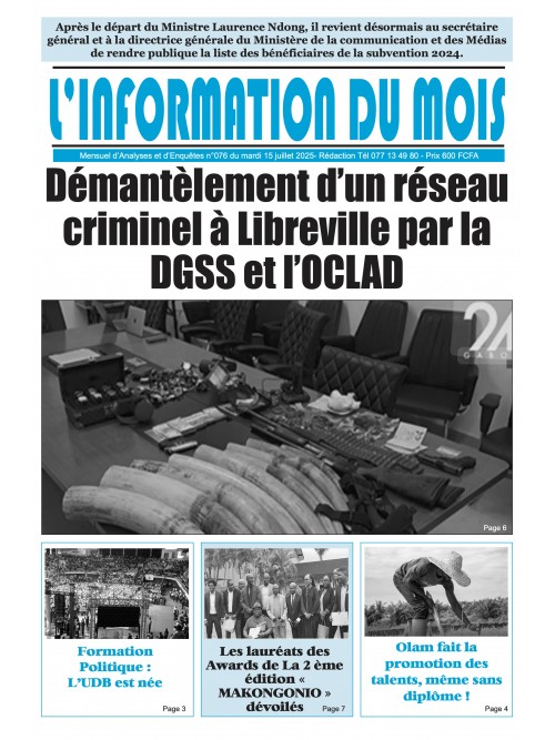 L'information du mois 15/07/2025