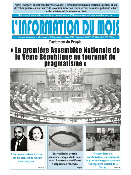 L'information du mois 04/10/2025