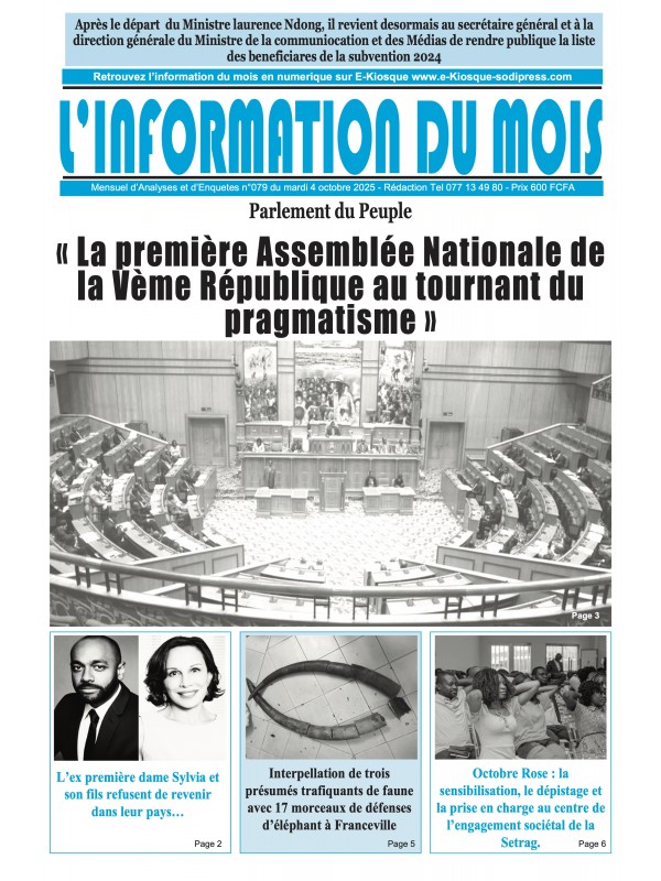 L'information du mois 04/10/2025