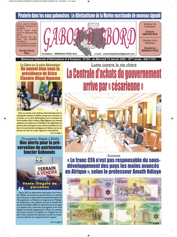 Gabon d'abord 14/01/2026