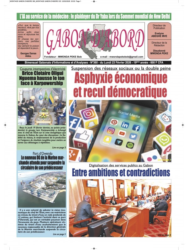 Gabon d'abord 23/02/2026
