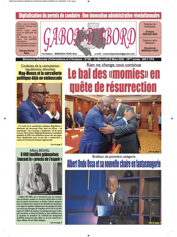 Gabon d'abord 25/03/2026