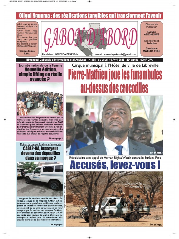 Gabon d'abord 16/04/2026