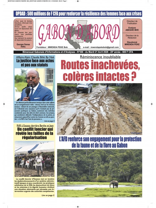 Gabon d'abord 21/04/2026