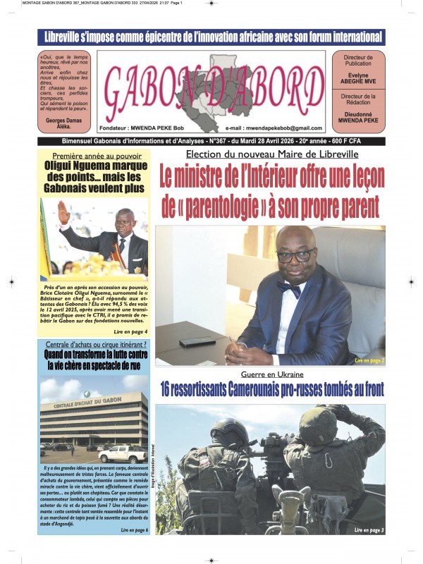 Gabon d'abord 28/04/2026