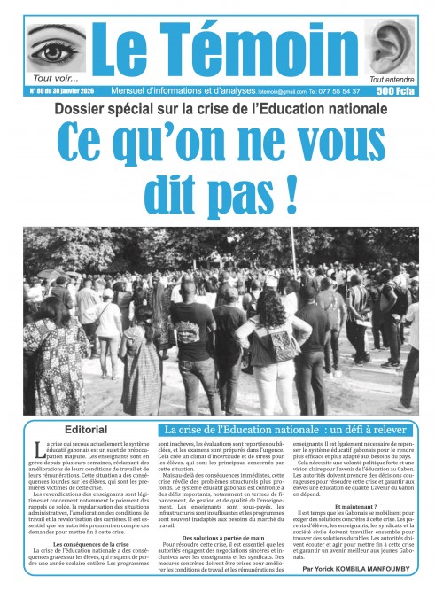 Le Temoin 30/01/2026