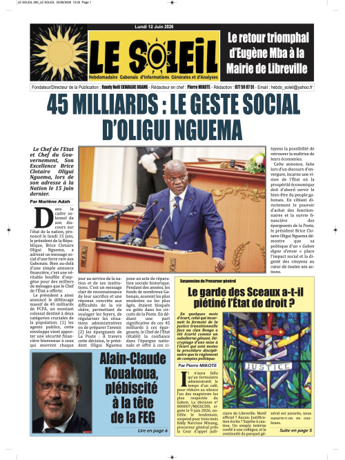 Le Soleil 12/06/2026