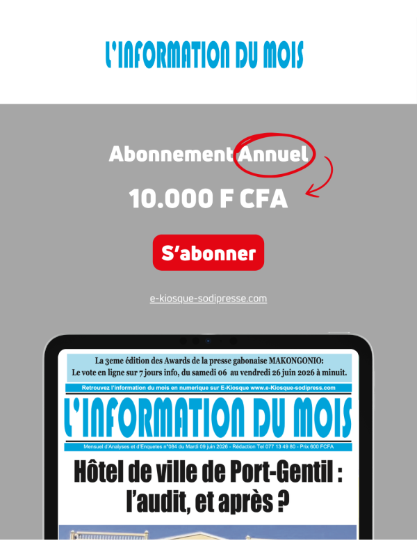 L'information du mois - ABONNEMENT ANNUEL