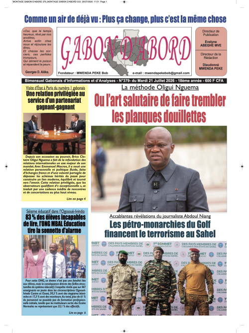 Gabon d'abord 21/07/2026