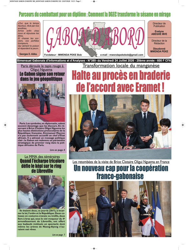 Gabon d'abord 27/07/2026