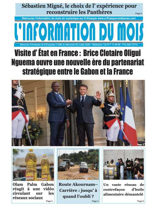 L'information du mois 29/07/2026