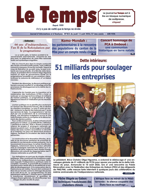 Le Temps 13/08/2026