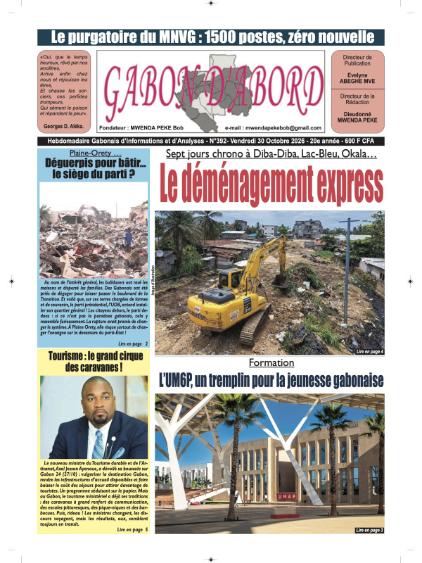Gabon d'abord 30/10/2026